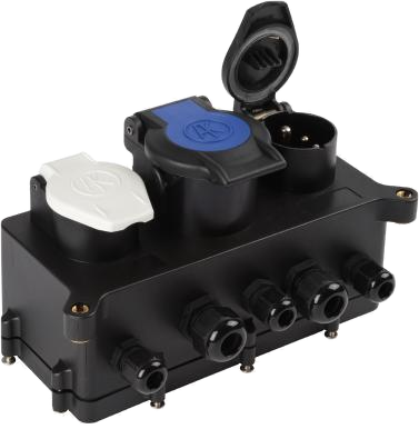 7-pole 24V DIN/ISO 1185 N-Typ adapter, stekkerdoos