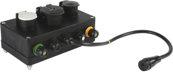 7-pole DIN/ISO 1185 N-Typ adapter, stekkerdoos