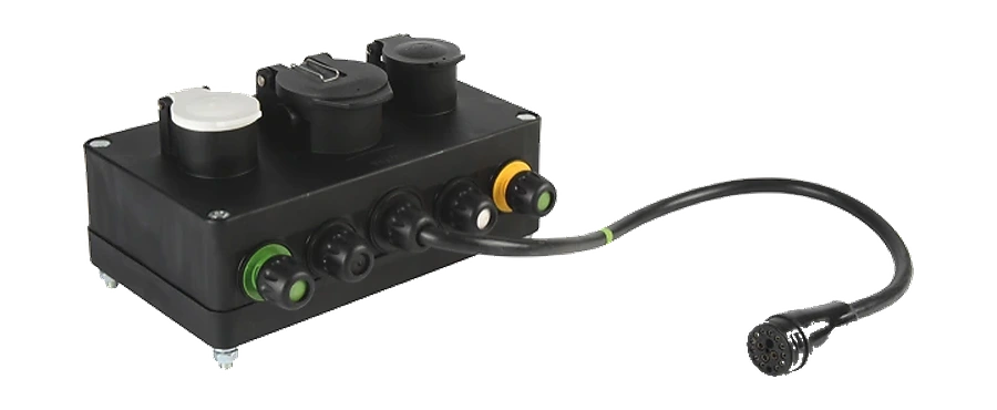 7-polig DIN/ISO 1185 N-Typ Adaptersteckdose · 600 mm