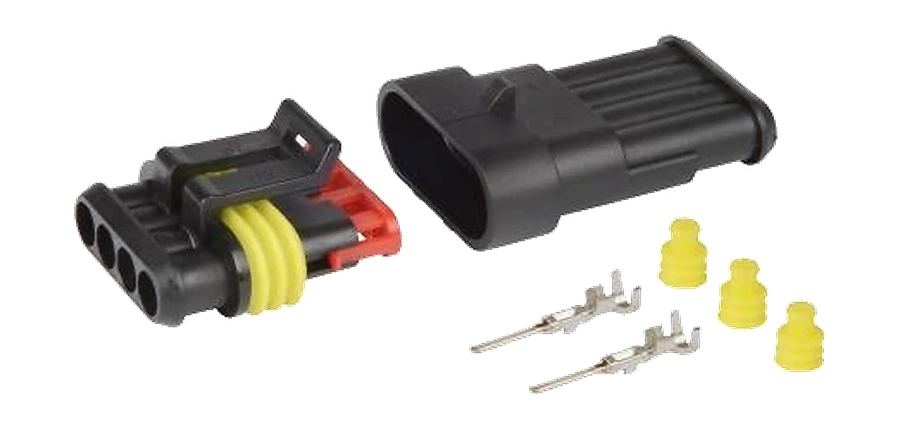 4-pole 24V DIN/ISO 40050 connector housing set