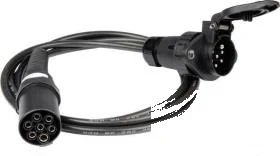 7-polige 24V DIN/ISO 1185 N-Typ verlengkabel aanhangercontactdoos · 3 m