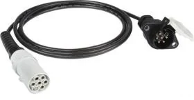 7-polige 24V DIN/ISO 3731 S-Typ verlengkabel aanhangercontactdoos · 3 m