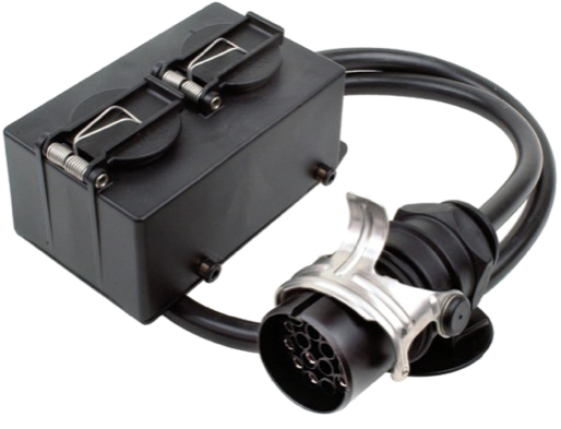 24V DIN/ISO 12098 adapter, stekkerdoos