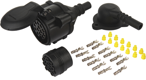 13-pole 12V DIN/ISO 11446 stekkerdoos