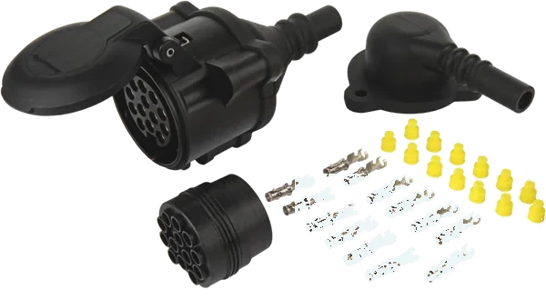 13-pole 12V DIN/ISO 11446 socket