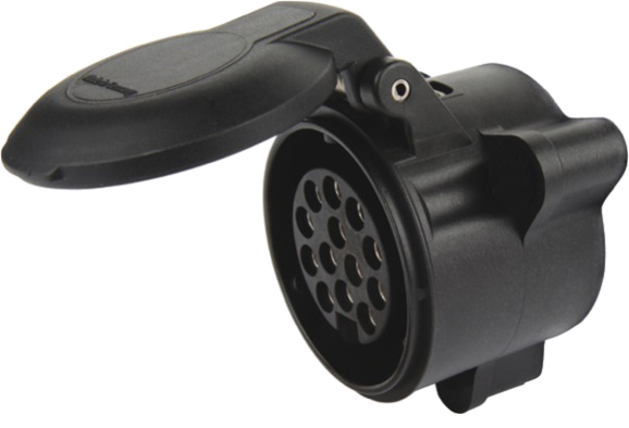 13-pole 12V DIN/ISO 11446 housing