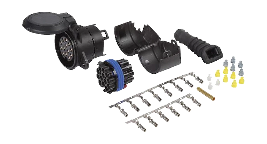 13-pole 12V DIN/ISO 11446 socket