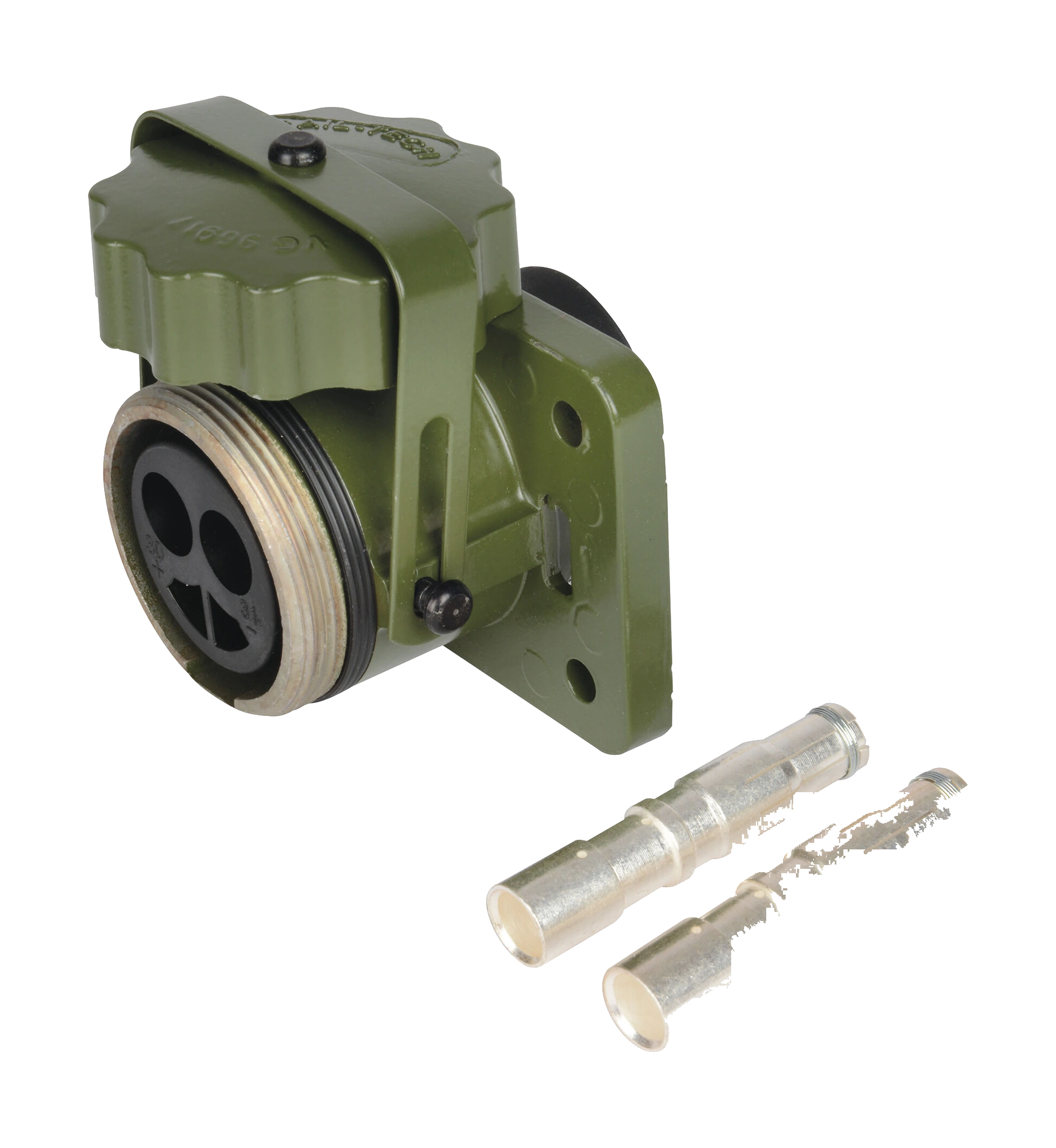 24V 2-pin metal socket with contacts and lid (VG 96917)