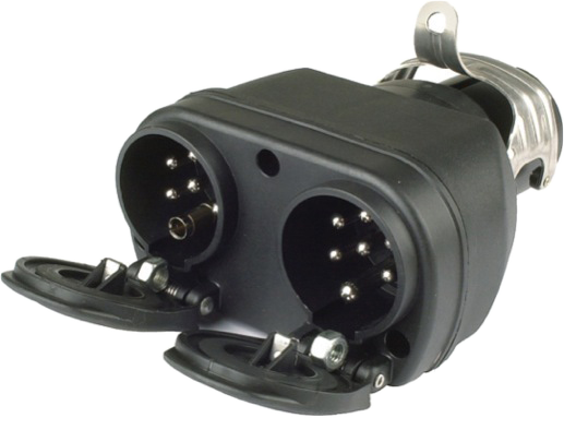 24V 15-pin to 2x7-pin adapter (ISO 12098 to ISO 1185/3731)