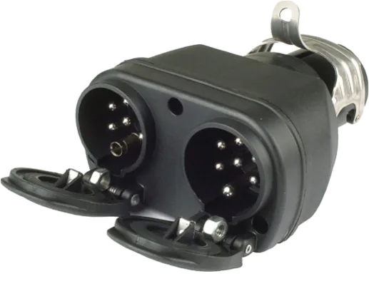 24V Adapter 15-polig auf 2x7-polig (ISO 12098 auf ISO 1185/3731)