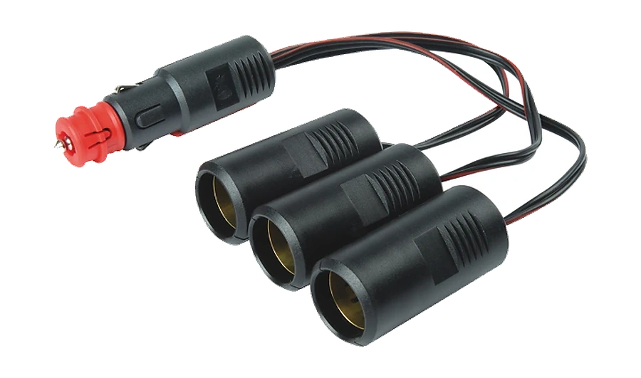 1-polig 12V DIN/ISO 4165 Adaptersteckdose · 250 mm