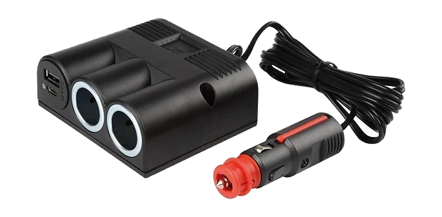 12V DIN/ISO 4165 Adaptersteckdose · 2000 mm
