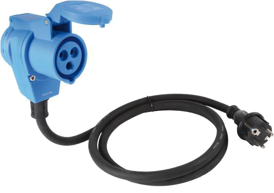 3-pole 230V DIN/ISO and 60309 adapter, stekkerdoos