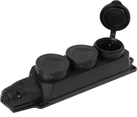 2-pole 250V DIN/ISO 49440 meervoudige stekkerdoos