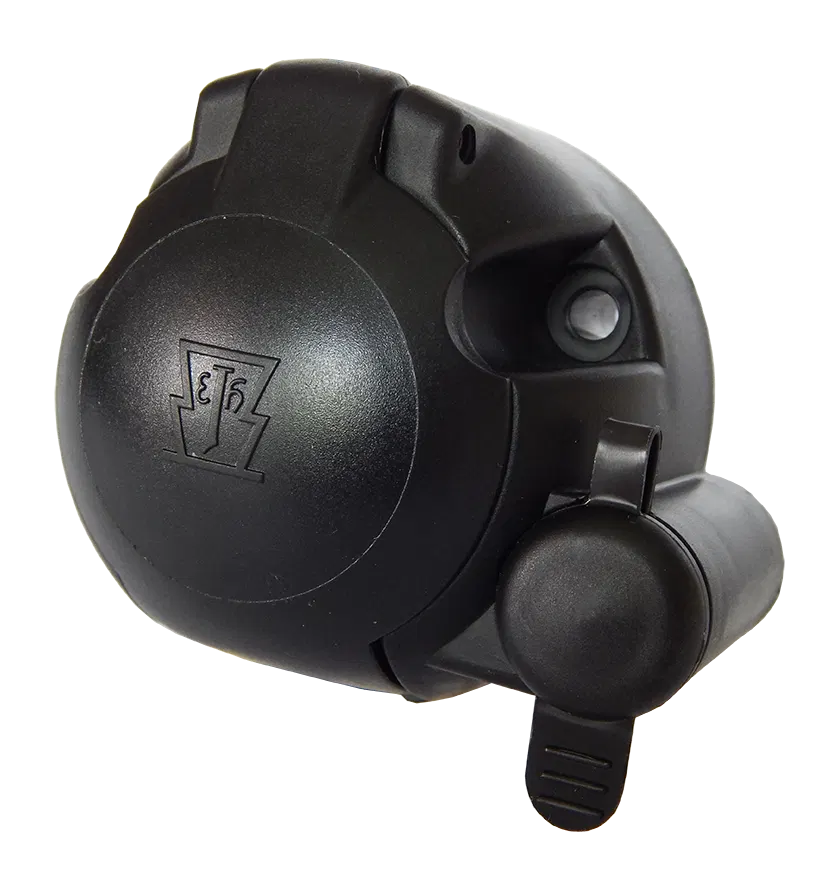 7P/12V socket (ISO 1724 - Type N) - with supplementary 2P socket (ISO 4165)