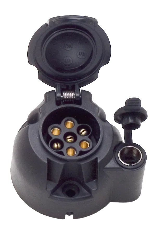 7P/12V socket (ISO 1724 - Type N) - with supplementary 2P socket (ISO 4165)