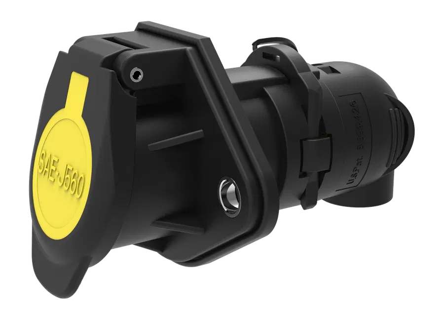 7P/12V 100% waterproof «WeatherLock™» Socket (SAE J560 Auxiliary, ABS)