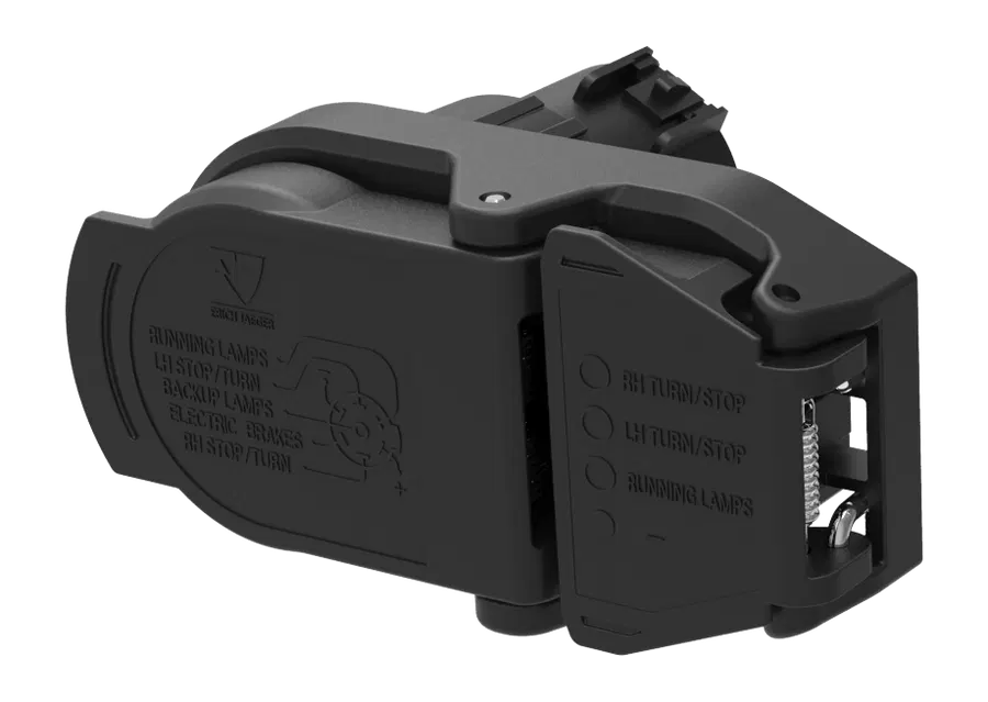7+4P/12V Combo-Socket (SAE J1239, SAE J2863) - with superior water protection