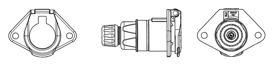 7P/24V Socket (ISO 1185 - Type N)