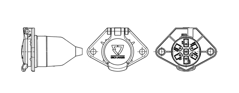 7P/24V Socket (ISO 1185 - Type N)