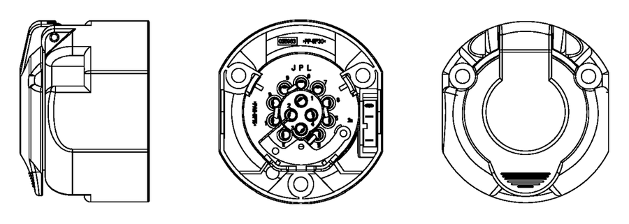 13P/12V Economy Socket (ISO 11446)