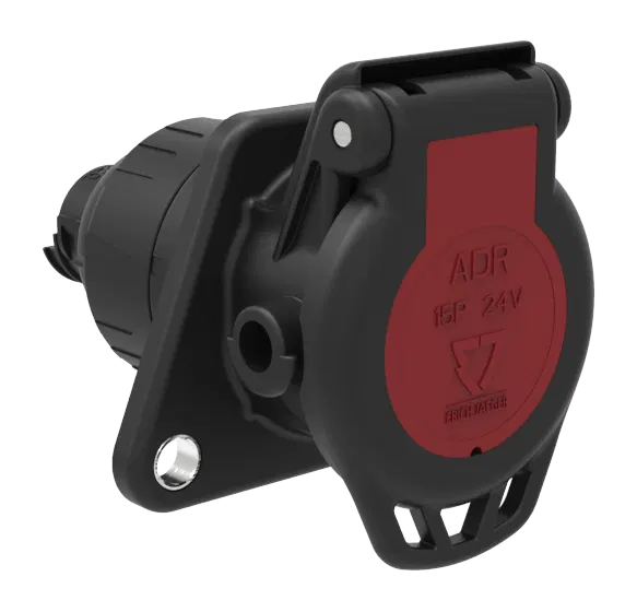 Passende Steckdose: 15P/24V 100% wasserdicht «JAEGER Expert» Steckdose (ISO 12098 ADR)