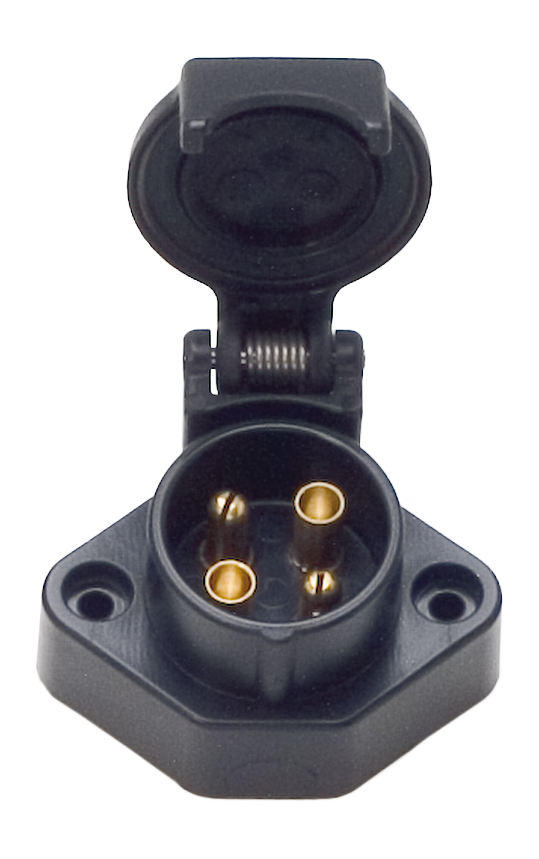 Matching socket: 4P/6-24V Socket (DIN 72575)