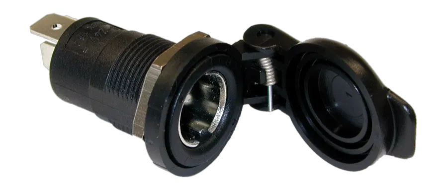 2P/6-24V(16A) (hand lamp-) Socket (ISO 4165)