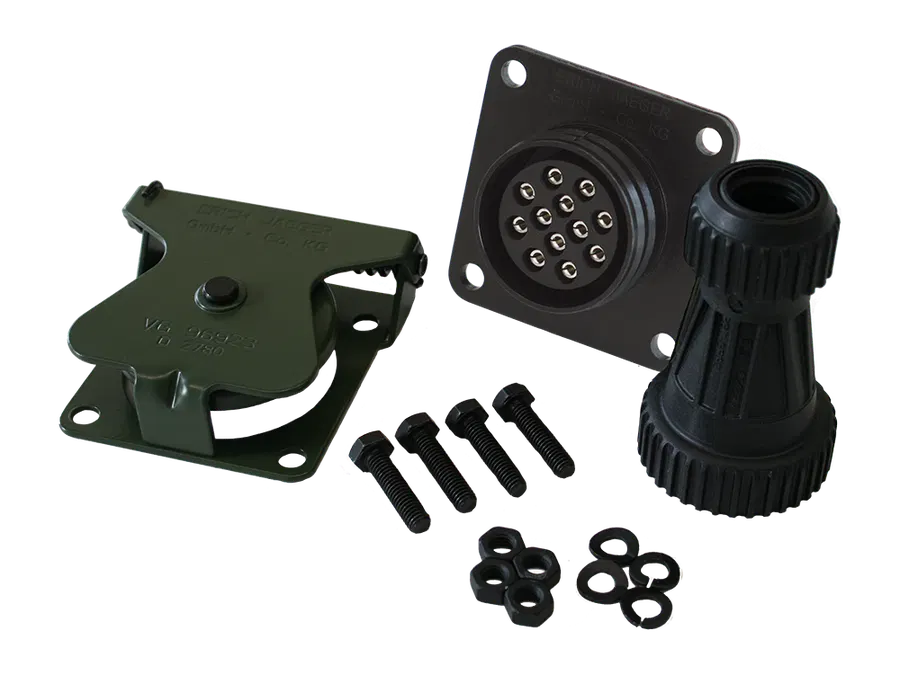 12P/24V socket with socket contacts (VG 96923 A-12S / MS75021-2)