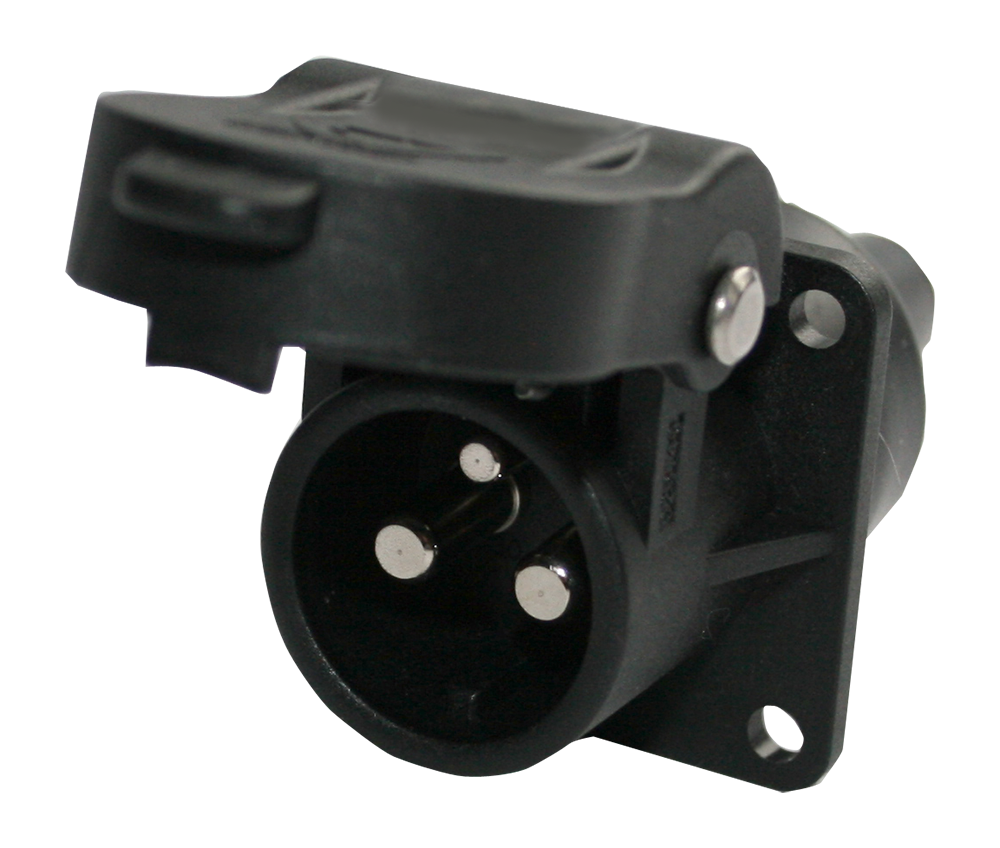 Matching socket: 3P/6-24V socket with pin contacts (DIN 9680 - similar) - with pin contacts instead of socket contacts