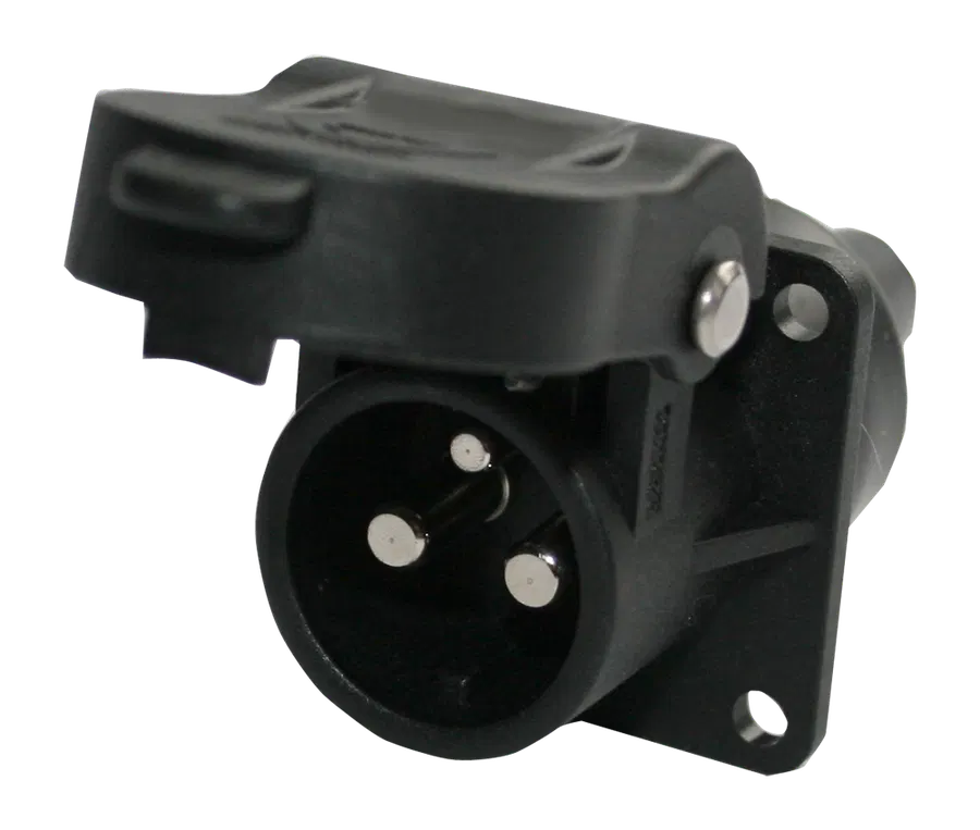 3P/6-24V socket with pin contacts (DIN 9680 - similar) - with pin contacts instead of socket contacts
