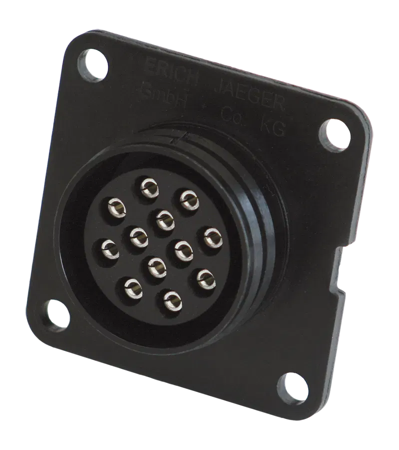 Matching socket: 12P/24V socket with socket contacts (VG 96923 A-12S / MS75021-2)