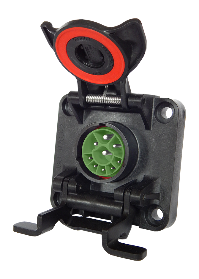 Matching socket: 9P/12V «ISOBUS (IBBC) 150 Passive CM» Socket (ISO 11783-2) - Breakaway Connector - Passive