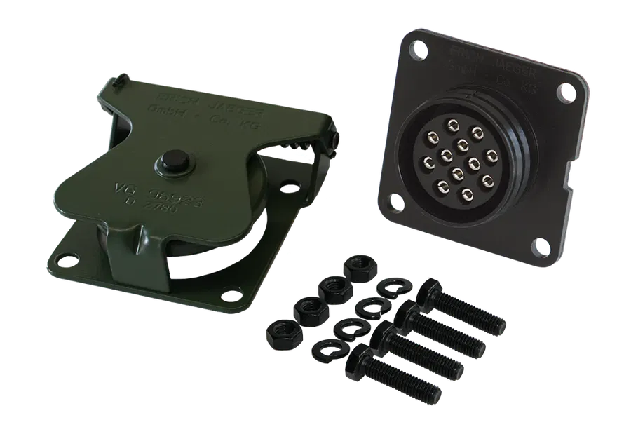 12P/24V socket with socket contacts (VG 96923 A-12S / MS75021-2)