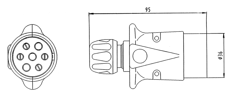 7P/12V Plug (ISO 1724 - Type N)