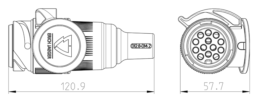 13P/12V Economy Plug (ISO 11446)
