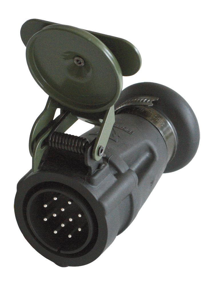 Matching plug: 12P/24V plug with pin contacts (VG 96923 B1-12P / MS75020-1)