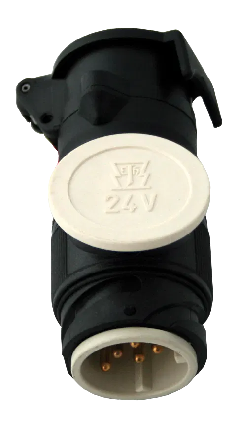 Short adapter - from vehicle (13P/24V) to trailer (7P/12V), without voltage transformer