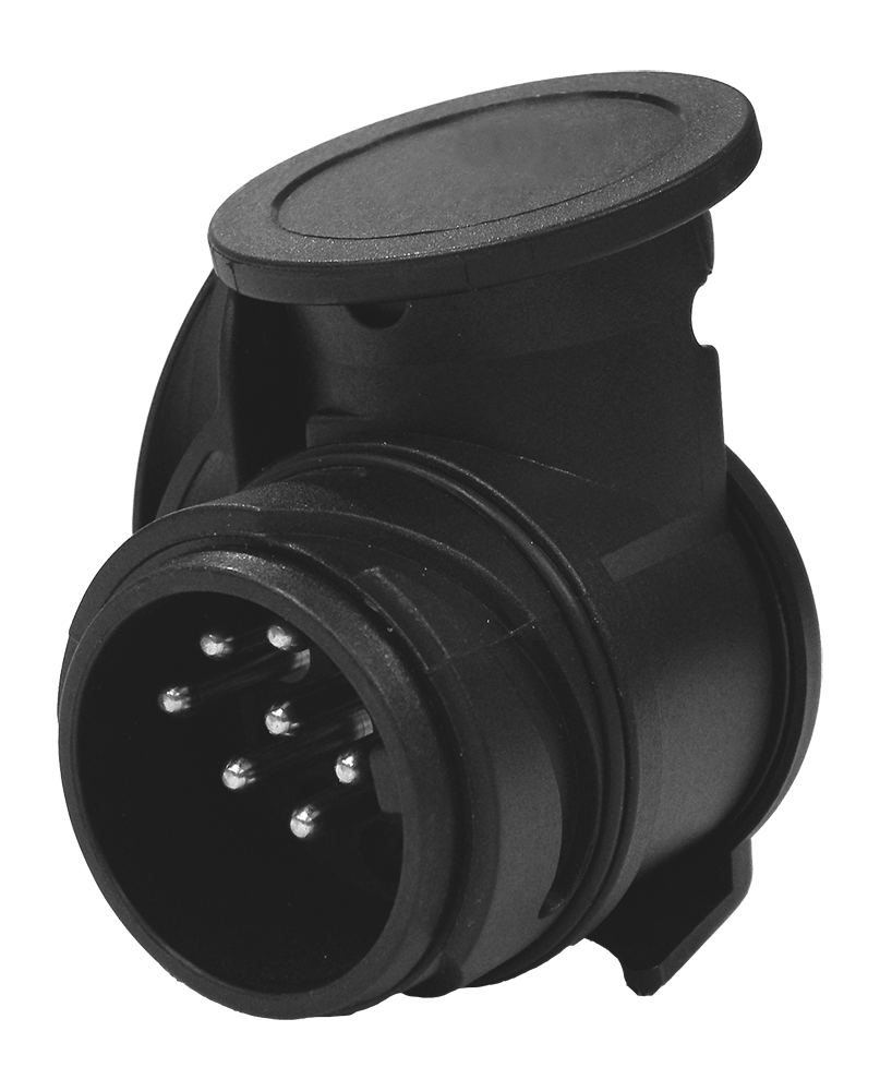 Matching adapter: "Shorty" mini short adapter - from vehicle (13P/12V) to trailer (7P/12V)