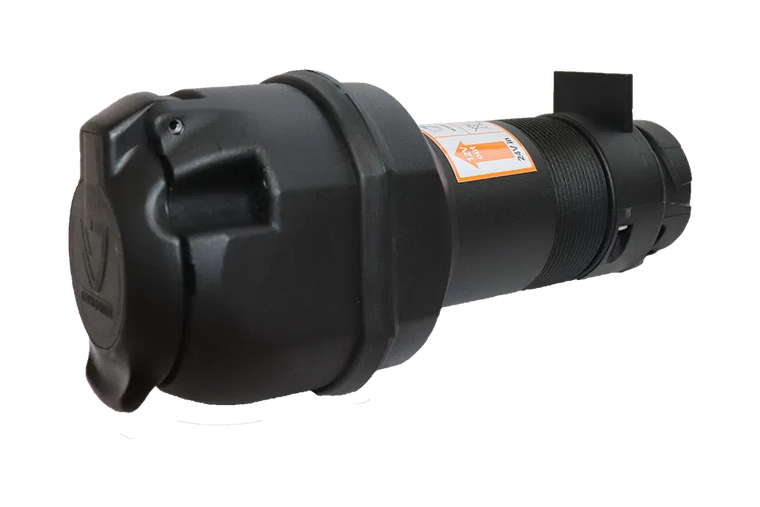 Adapter / Voltage Reducer 24V > 12V - - Connects 13P/24V socket (ISO 11446 - connected with 24V) on vehicle side to 13P/12V plug (ISO 11446) on trailer side