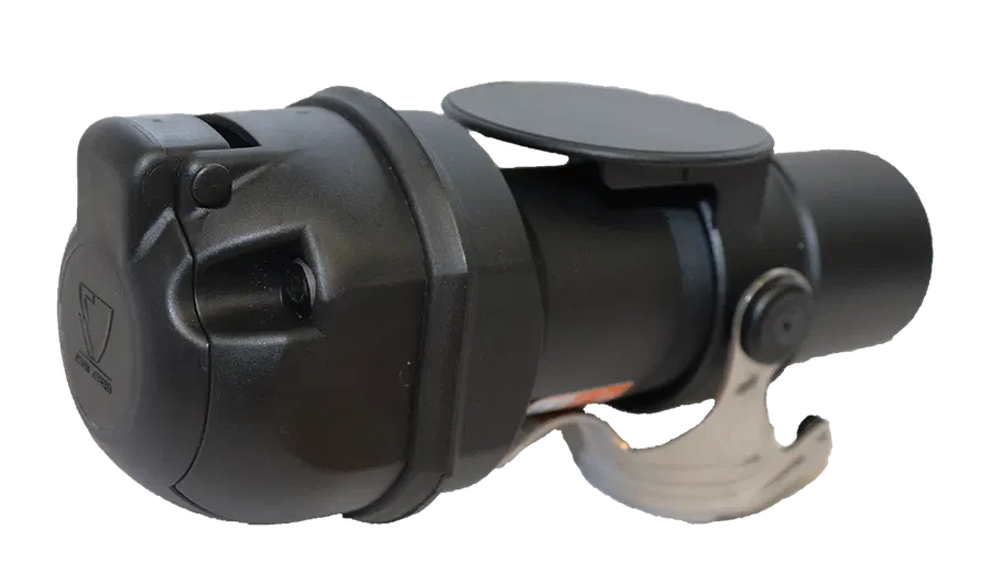 Adapter / Voltage Reducer 24V > 12V - - Connects 13P/24V socket (similar ISO 12098) on vehicle side with 7P/12V plug (ISO 1724) on trailer side