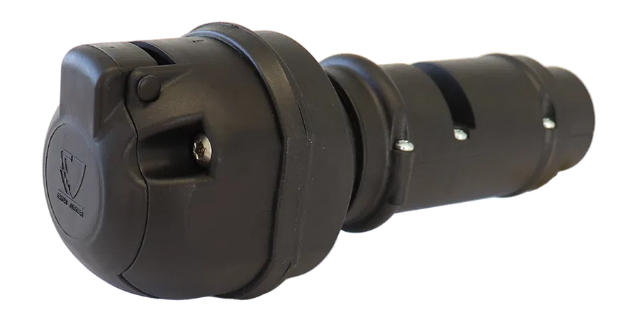 Adapter / Voltage Reducer 24V > 12V - - connects 7P/24V socket (ISO 1724 - connected with 24V) on vehicle side to 7P/12V plug (ISO 1724) on trailer side