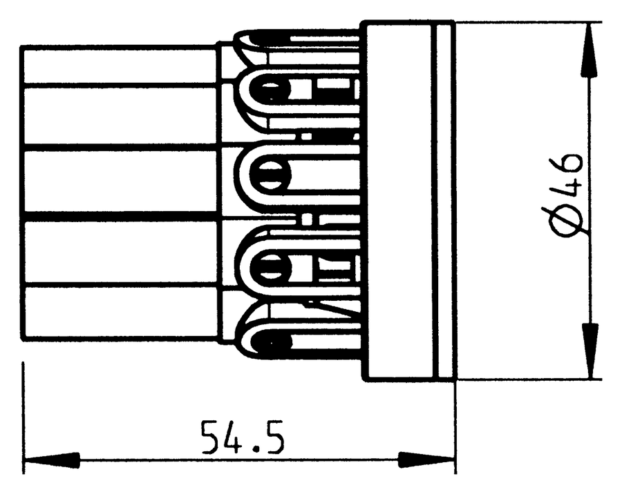 15P/24V contact insert (ISO 12098)