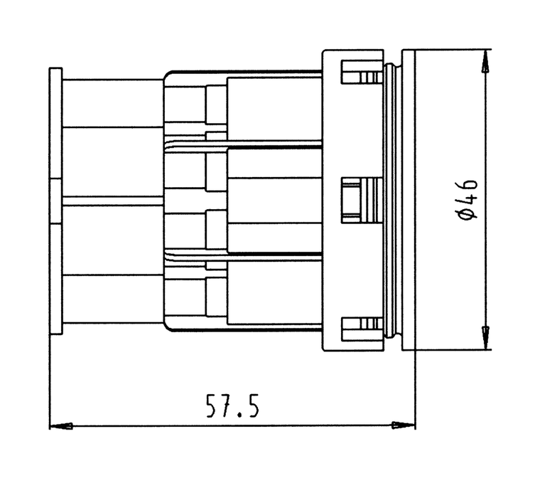 7P/24V contact insert (ISO 7638-1 ABS, EBS)