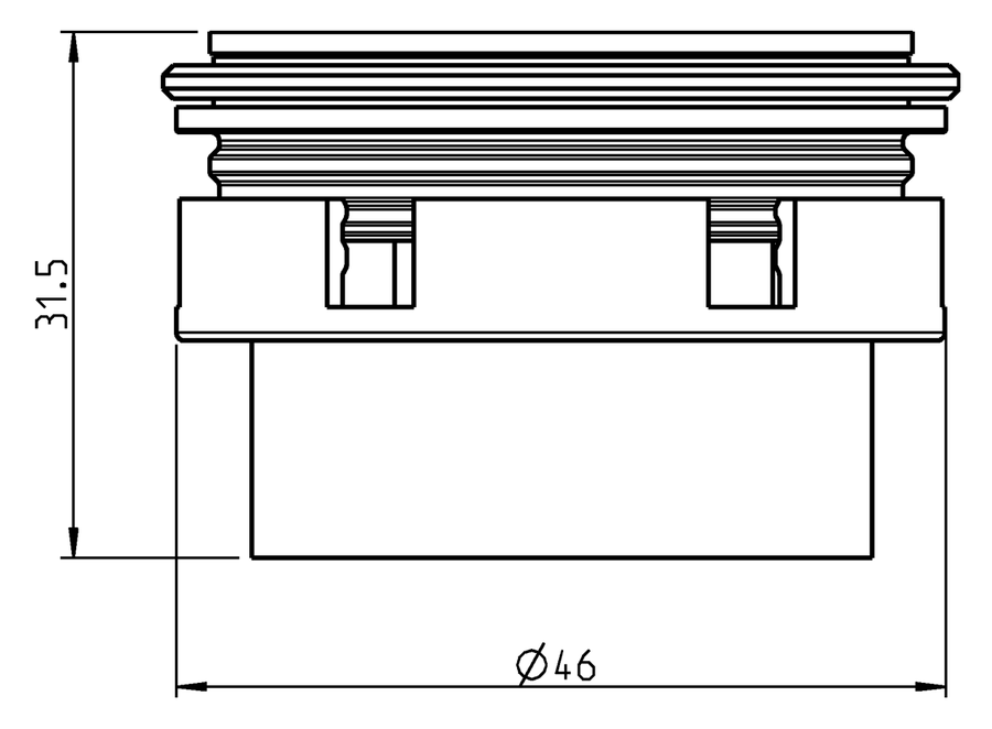 15P/24V contact insert (ISO 12098)