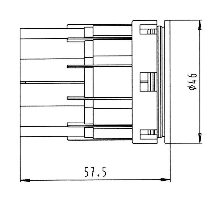 15P/24V contact insert (ISO 12098)
