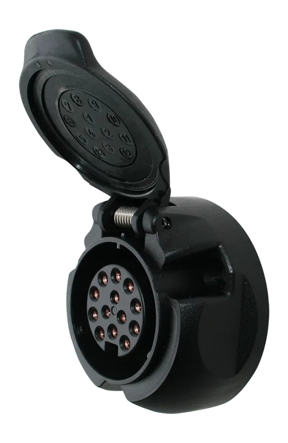 13P/12V 100% waterproof «JAEGER Expert» Socket (ISO 11446)