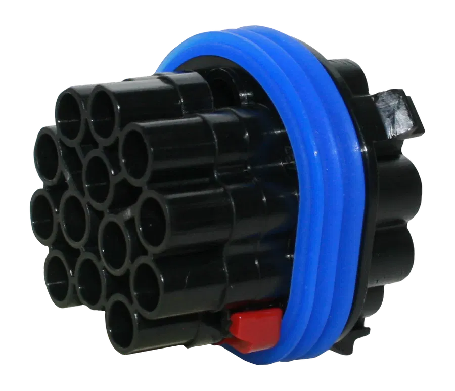13P/12V 100% waterproof «JAEGER Expert» contact insert (ISO 11446) - delivery condition: pre locked