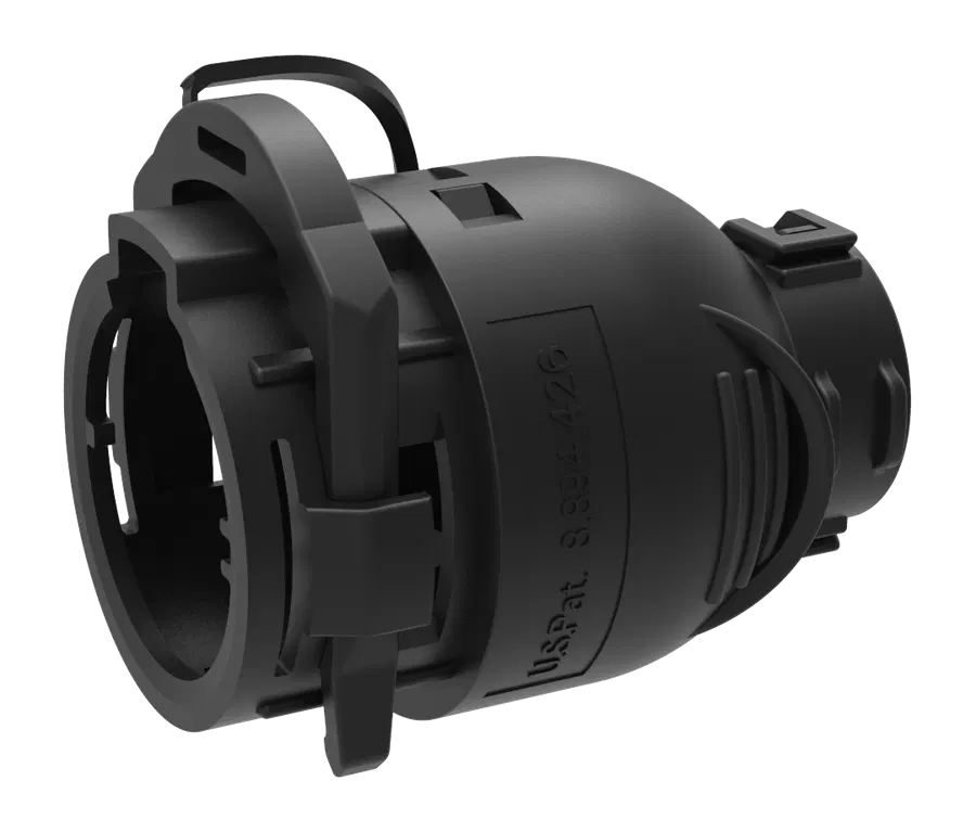 180° cable exit clamshell
