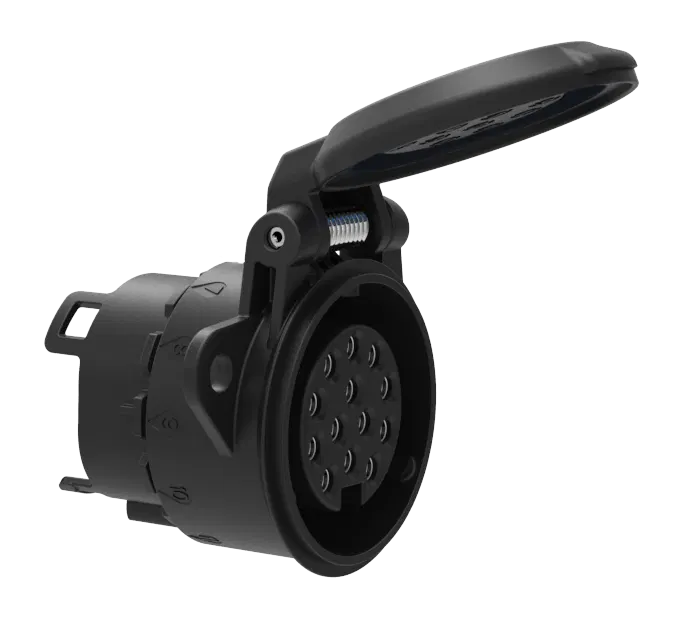 13P/12V 100% waterproof «JAEGER Expert» socket housing (ISO 11446)